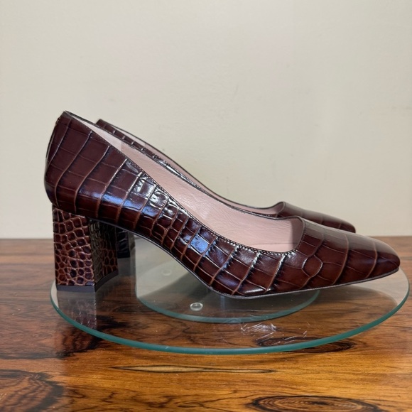 INEZ Frida Mocha Croco Heels in size 9.5 Medium - Picture 7 of 16